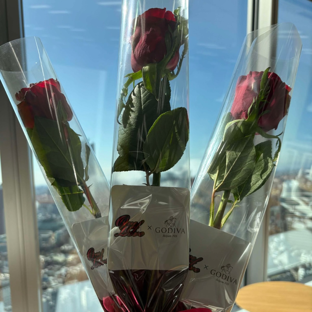 一輪のバラを大切な人に贈るバレンタインデー